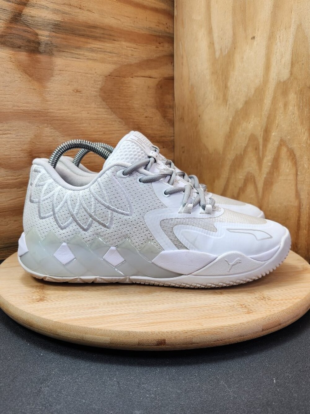 PUMA Lamelo Ball MB1 Low Mens White Basketball Shoes Sneakers Size 7